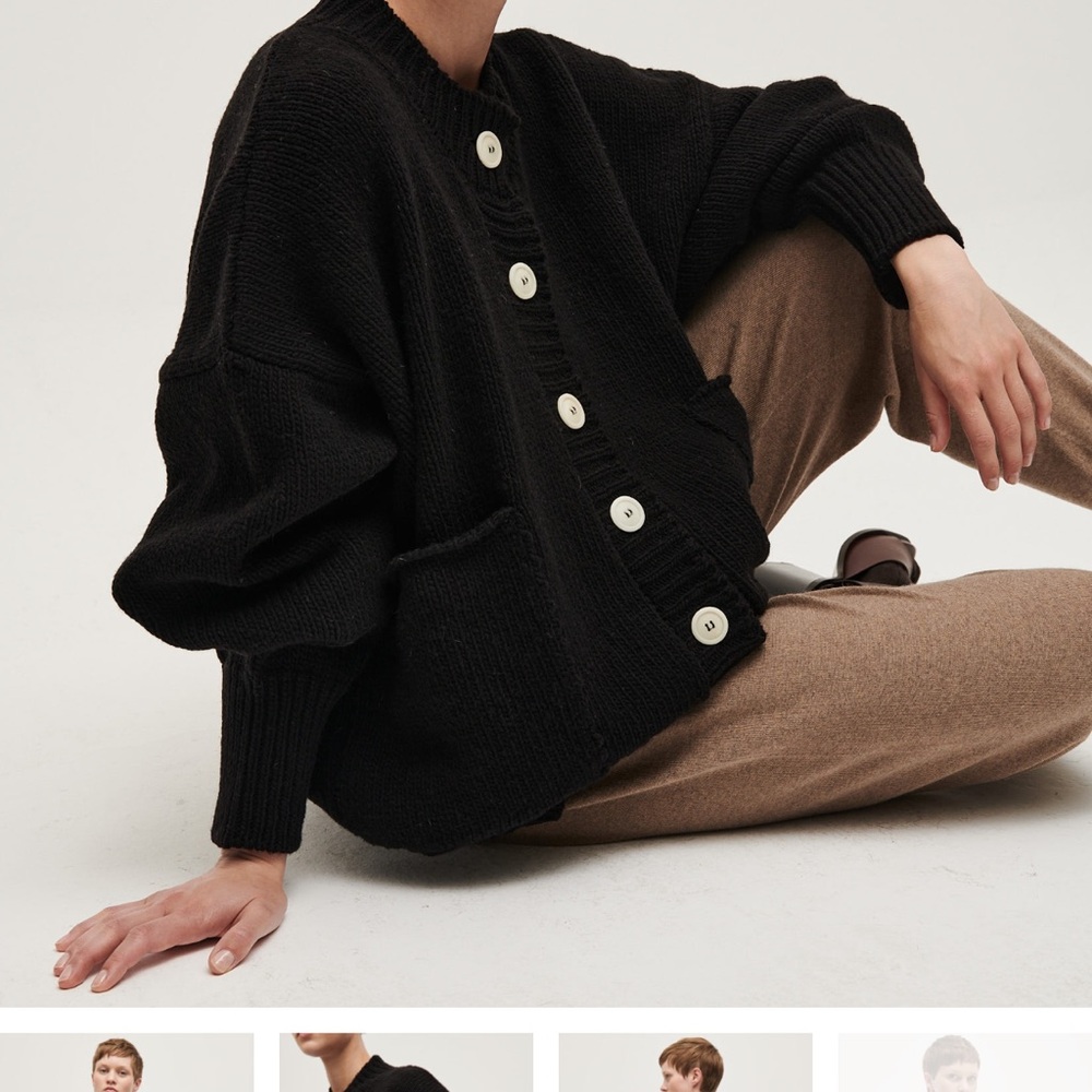 BABAA no 11 cardigan in black wool